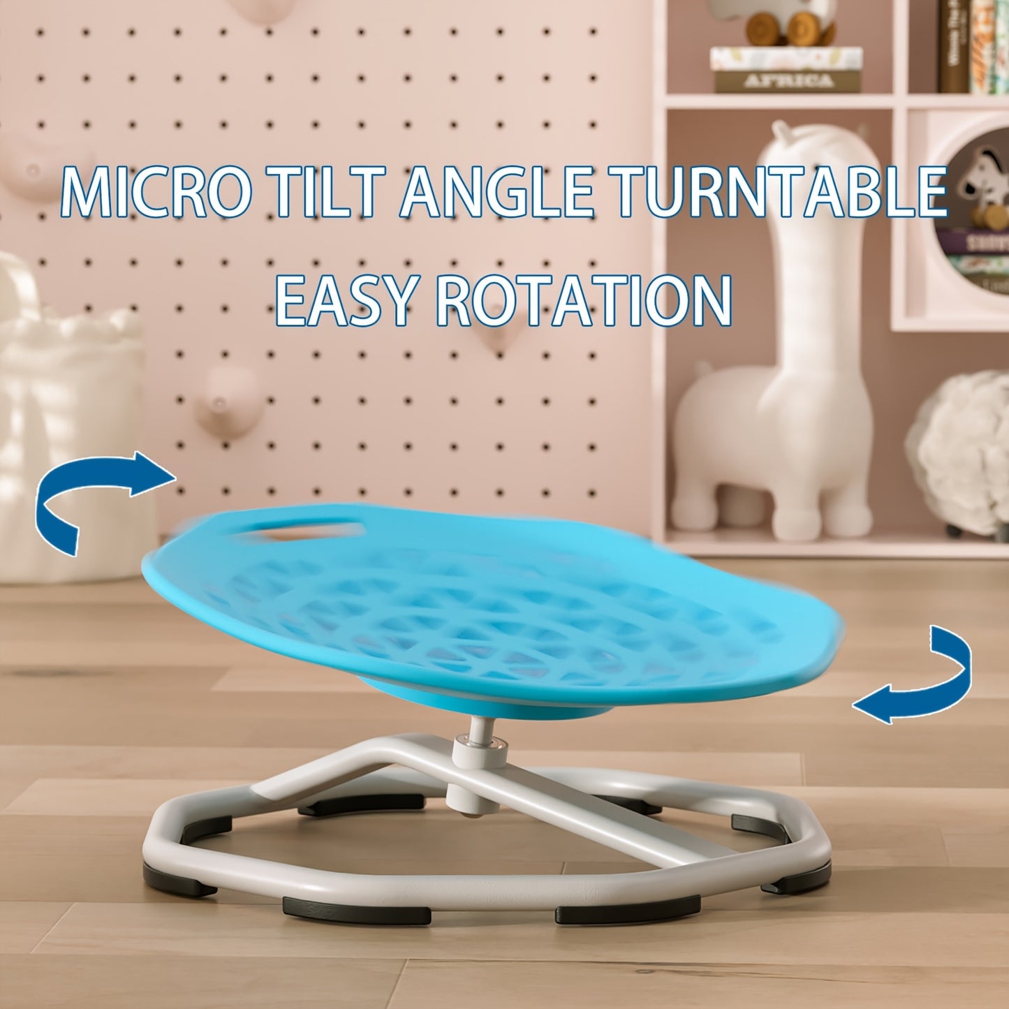 Autism Swivel Chair for Kids & - Heavy-Duty Sensory Spinning Chair with Non-Slip Base, Ergonomic Design & Sturdy Metal Frame - Manual Operation, Easy-Clean Surface for Boys & Girls - Ideal for Sensory Processing Disorder, Mot