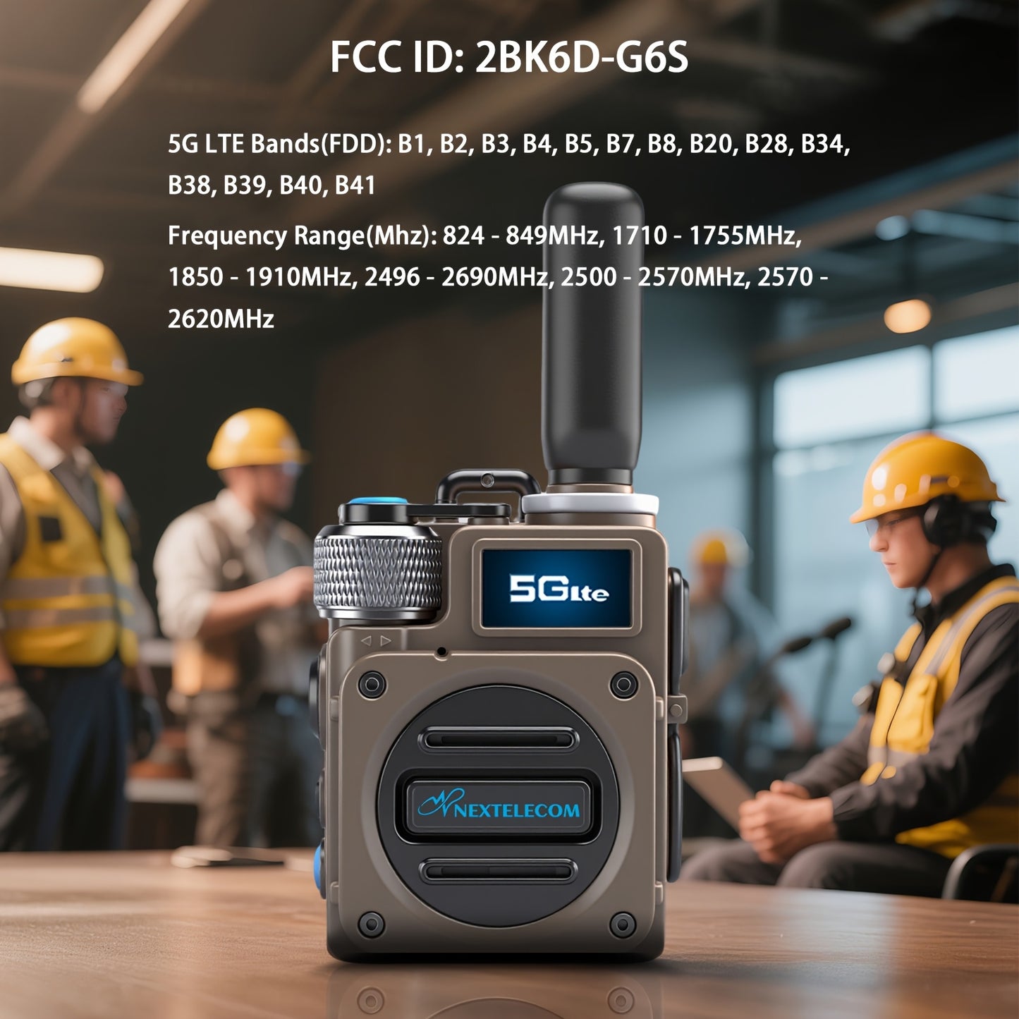 5G/4G LTE Long Distance Walkie Talkie G6S Two Way Radio SIM Card Installed No Monthly Fee Long Range Nationwide Push To Talk Cellular POC Handheld For Adults Outdoor Activities Hunting Camping Construction Business Use