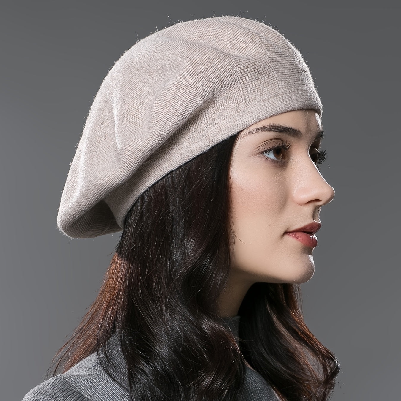 Women'S Winter Warm Fleece Beret Hat - Soft Warm Beanie with Elastic Band, Lightweight & Cozy for Christmas, Everyday & Formal Events - Machine Washable