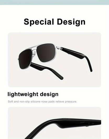 5.3 wireless glasses headset, sunglasses sports, smart wireless glasses, sports glasses, wireless calls, music playback, pilot sports glasses, cycling glasses wireless headset, sports outdoor cycling glasses, suitable for men