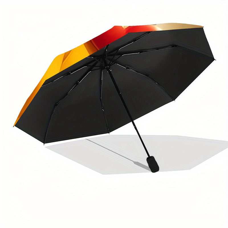 Pluto Automatic Open/Close Umbrella with One-Touch Button, Compact Folding Design - Portable Travel Umbrella with Strong 8-Rib Construction, Cute Pluto & Heart, Ideal Gift for Fans, Women & Pet Lovers - Everyday Carry Umbrell
