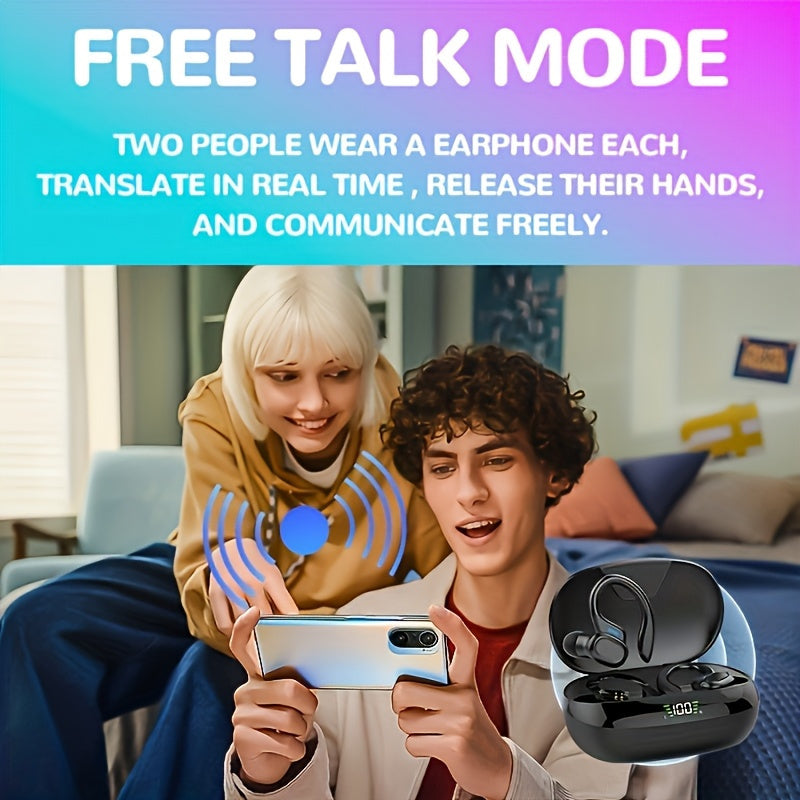 144 Real Time Translation Earphones] New 144 Translation Earphones - Real Time Translation, Suitable for Travel, Business, Work
