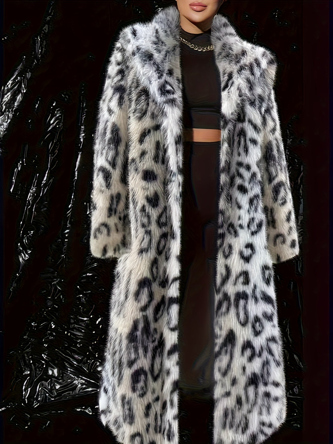 Autumn And Winter Warm Artificial Fur Coat, Warm Patchwork Jacket