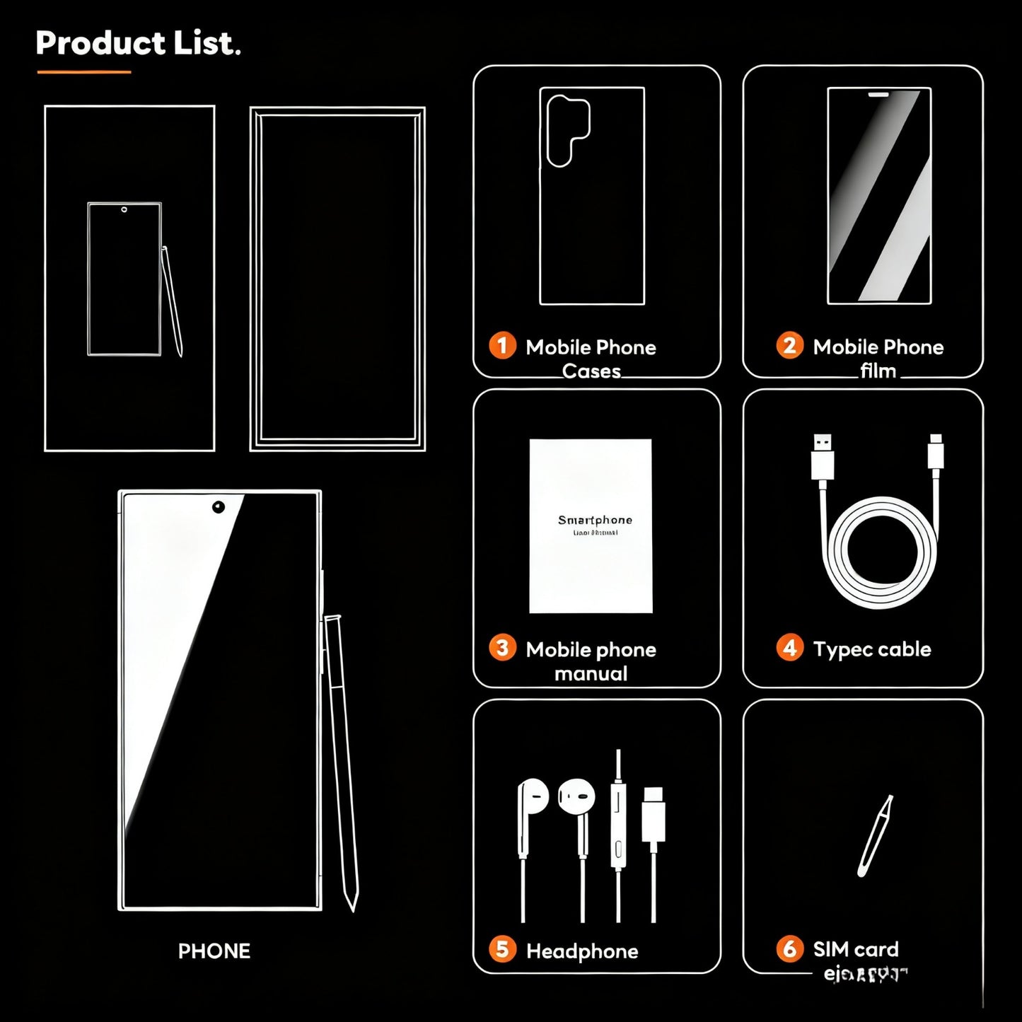 New Android Smartphone, Globally Unlocked 12+256GB, 2K Display, 6.8-inch Large Screen. Available In Four Colors. Comes With Stylus, Data Cable, Earphones, Phone Case, Screen Protector, And SIM Ejector Pin. A Must-have For You