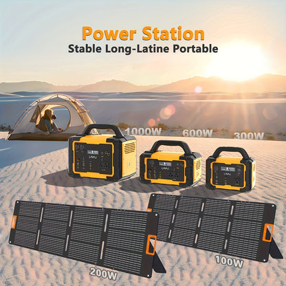 Galaxy Green Portable Power Bank with Solar Panel, 643Wh/600W Solar Power, with 60W USB-C PD Output, 110V Pure Sine Wave AC Power Outlet, Suitable for Family Emergency Outdoor Hunting Camping RV Travel, Emergency Power Supply