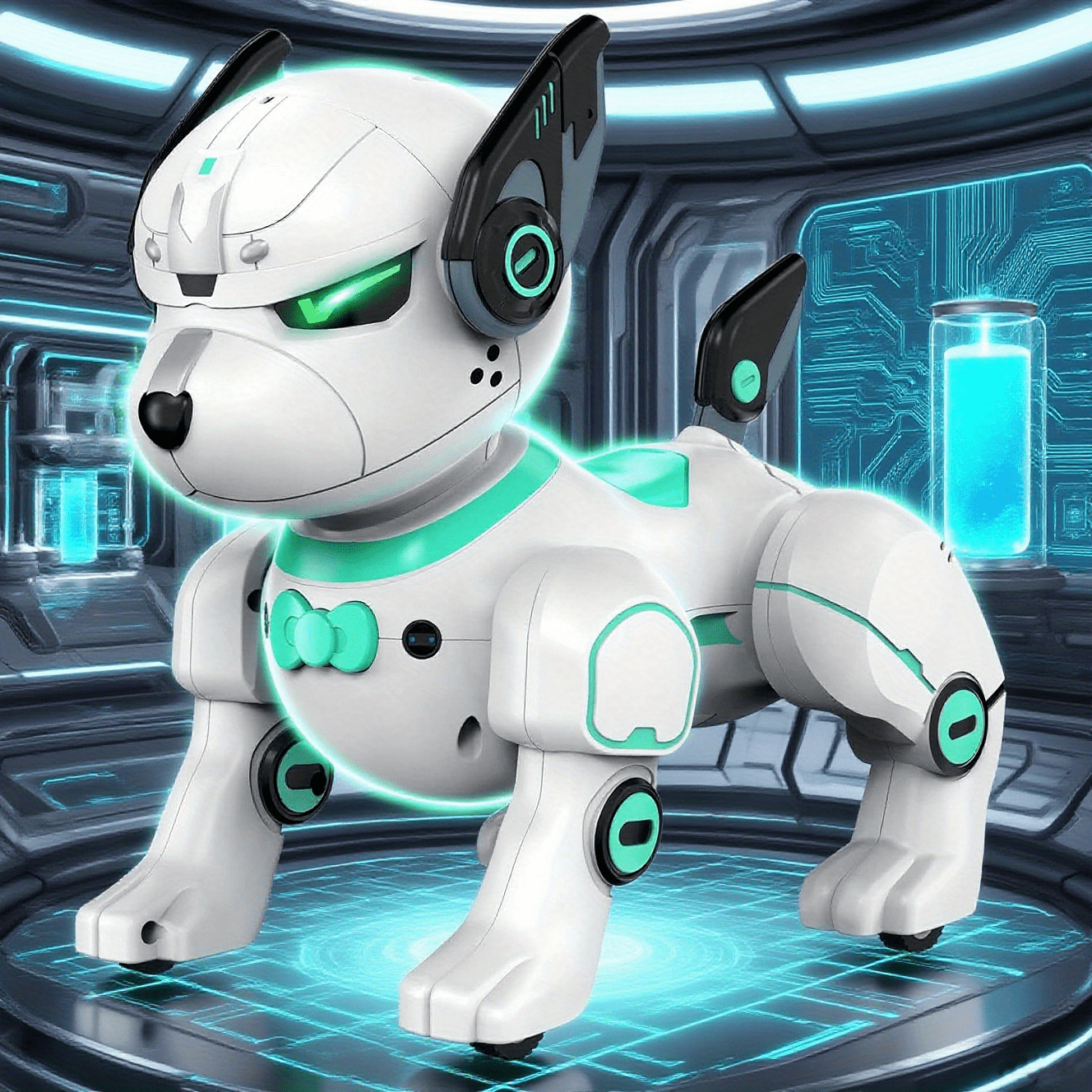 2025New Intelligent Black Technology Robot Dog Cute Companion, Playmate, Future Technology, Christmas And Halloween, Birthday Gift