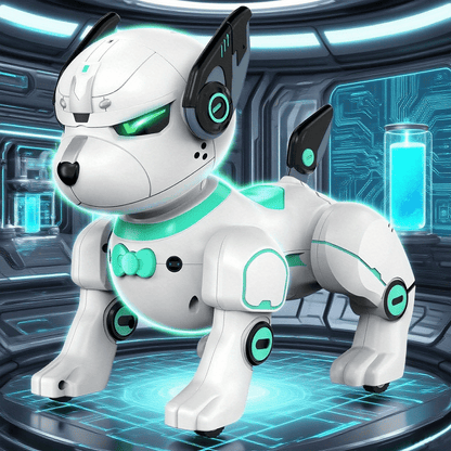 2025New Intelligent Black Technology Robot Dog Cute Companion, Playmate, Future Technology, Christmas And Halloween, Birthday Gift