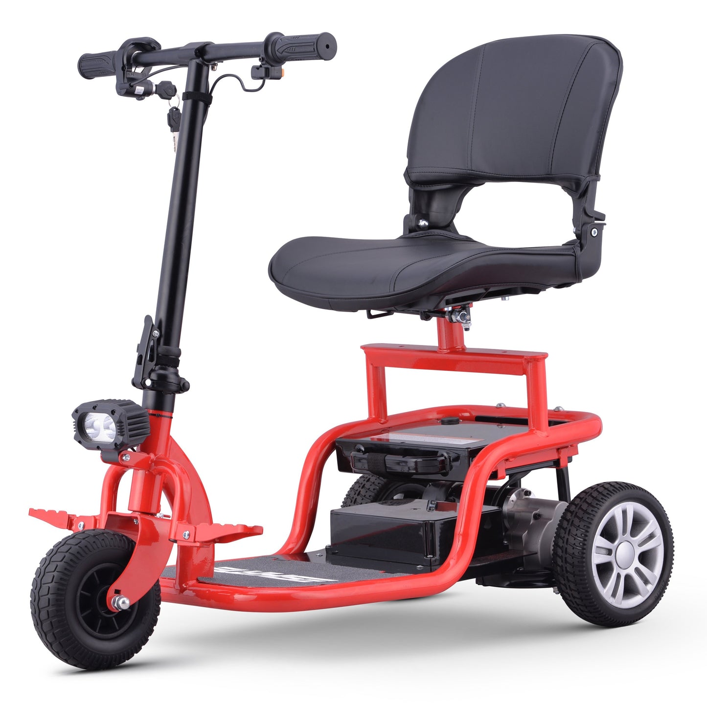 Premium Big Wheel Mobility Scooter for Seniors Adults, Electric Scooter with16'' Front Wheel, Adjust Height Seat and Foldable Handlebar, Led Lights, Max Load 300lb, Charger Included