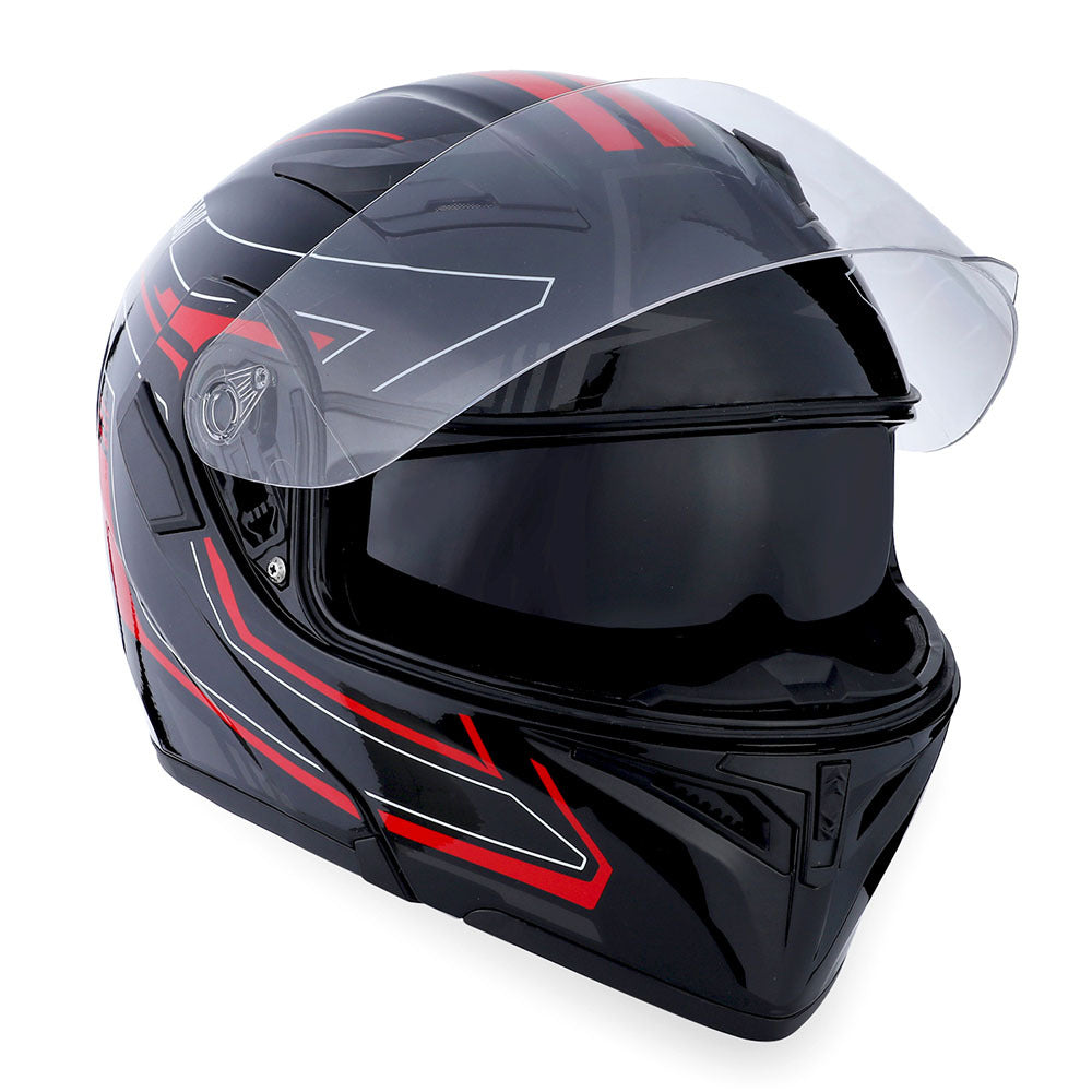MOTORCYCLE MODULAR FULL FACE HELMET FLIP UP DUAL VISOR HELMET