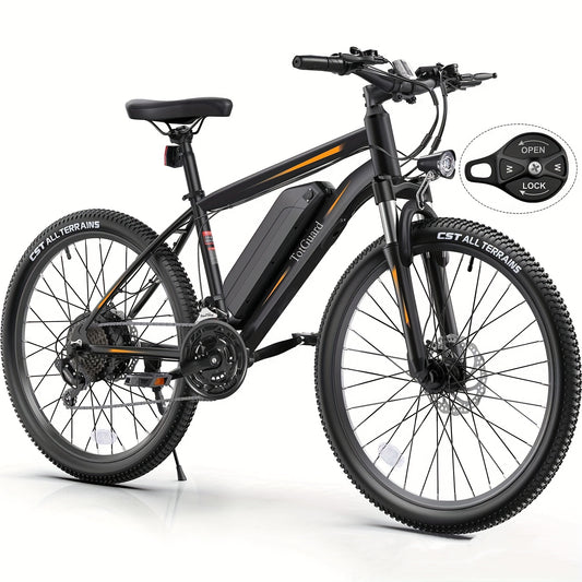 26" Men Electric Mountain Bike for Adults: 36V 374Wh Removable Battery, 500W Peak Motor, 21-speed Electric Bicycle, Up to 50 Miles, Men Electric Bicycle, Exercise Cheap Ebike,, Input 100-240V for Charger FY-4202000, Applicabl