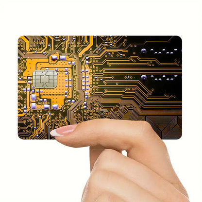 Two Shiny Ultra-Thin Vinyl Credit Card Skins - Glossy Finish, Scratch & Impact Resistant, Precise Fit for Credit/Debit Cards, Transit Passes & Key Cards - One-Time Use Protective Cover with Easy Application (No Residue) - Com