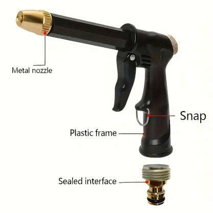 1pc High-Pressure Motorcycle& Car Wash Water Gun- Durable Plastic Construction, Adjustable Nozzle with Garden Hose Connector, Ergonomic Grip for Bikes, Vehicles, Cars, SUVs, Trucks- Heavy-Duty Manual Pressure Washer Tool, Out