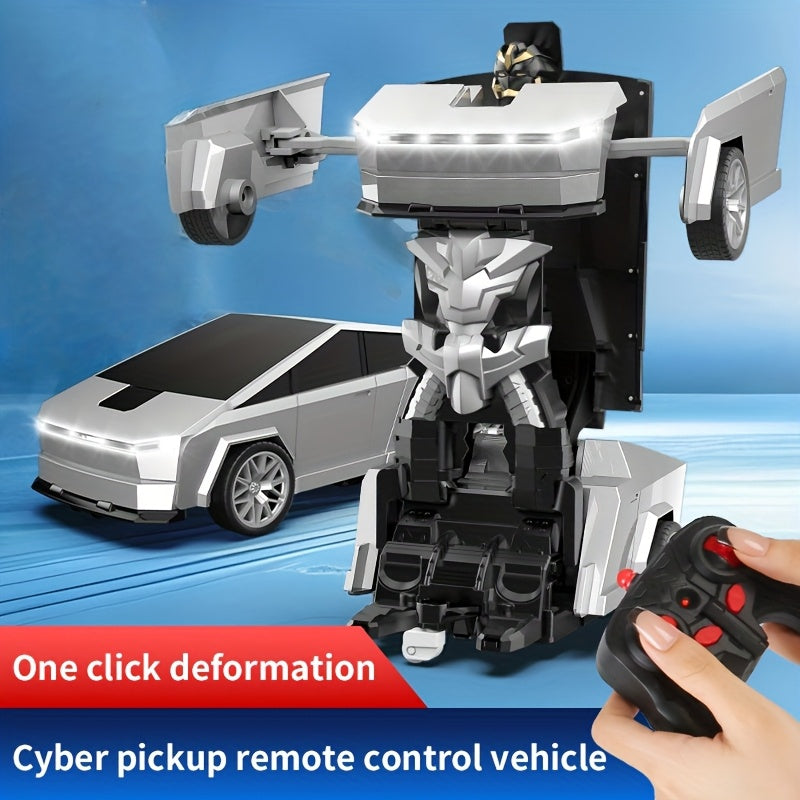 2.4Ghz Remote Control Car Off-road Vehicle, One-click Transformed Robot, Gray Toy Car, with Cool LED Headlights, 360 Degree Rotation Drift, Christmas Birthday Gift for Boys And Girls, Drift Toy, Actionpacked Toy, Rugged Offro