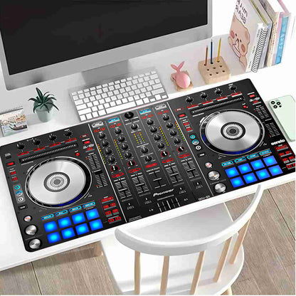 1pc Pioneer DJ DDJ-SX Controller Mouse Pad & Office Desk Mat - Non-Slip Rubber Base & Polyester Surface with DJ-Themed Design, Scratch-Resistant Durable Gaming & Music Production Mat for DDJ-SX Controller Compatibility, Ideal