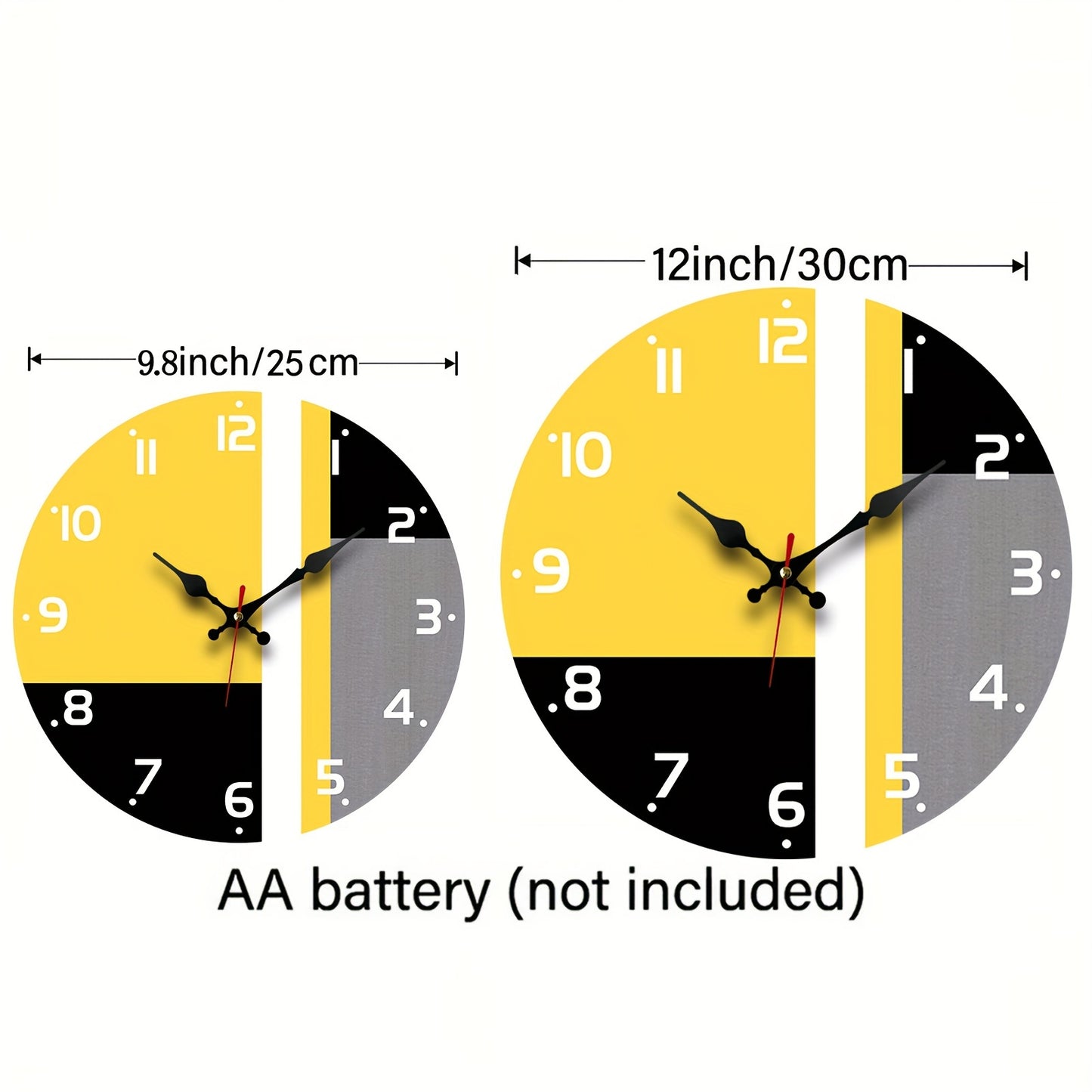 1pc Sleek & Stylish Silent Quartz Wall Clock - Round Wooden Design for Bedroom, Living Room, Office, Kitchen, Bathroom Decor - Battery Operated (AA Battery Not Included)