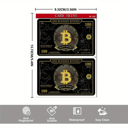 2pcs Shiny Credit Card Ultra-Thin Light Beige Vinyl Residue-Free Stickers for Credit Cards, Debit Cards, Transportation Cards, Key Cards, Light Beige Protection and Bank Cards, Ultra-Thin High Quality, Scratch-Proof, Anti-Sli