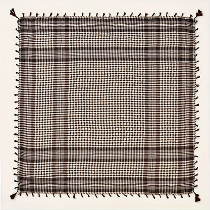 [Two piece set ]Arabic square scarf hanging on all sides with contrasting colors, Arab headscarf jacquard scarf, formal casual robe, clothing headscarf set, perfect gift for men during Ramadan, a choice for holiday gifts