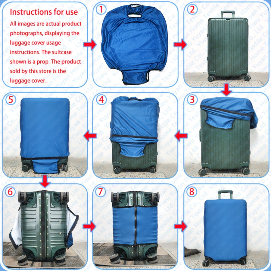 1pc of 300G/M² High-End Wood Grain Series Printed Pattern, Thickened Suitcase Protective Cover, Thickened Suitcase Accessory, Suitable for Business, Business Trips, Vacations, Travel, Luggage Check-In, Back to School, Adding