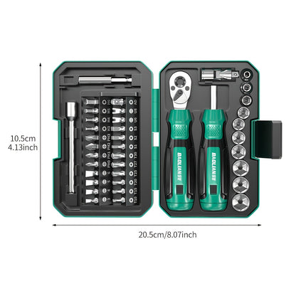 1Set 40In 1 Ratchet Torque Wrench And Multi-Purpose Screw Batch Set, Professional Repair Tool Set, Tooth Ratchet Wrench - Multi-Function Bicycle, Including Ratchet Wrench, Sleeve Head, Scooter Repair Tool Set, Various Head Ty