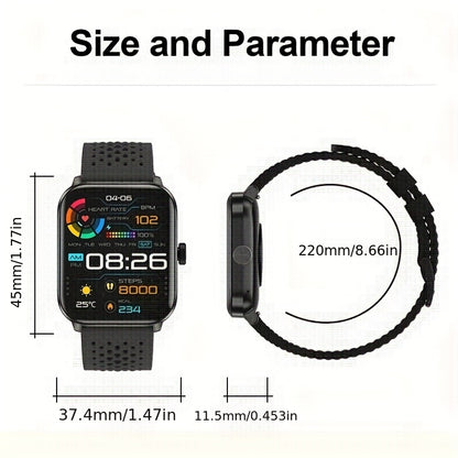 GPS Smart Watch for Men & Women - Outdoor Sports Watch with Wireless HD Calling, Sleep Monitor, Music Control, Fitness Tracker, Compatible with iPhone & Android, Usb Rechargeable, Ideal Christmas Gift For Boyfriend