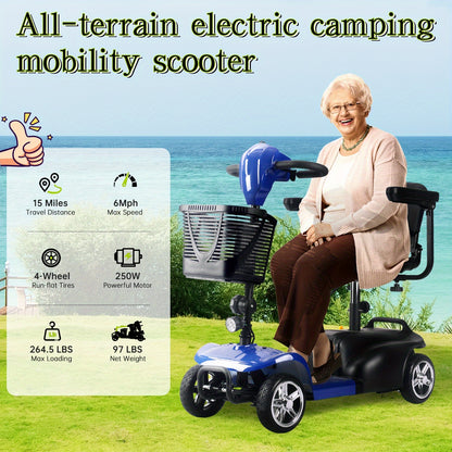 SAY YEAH Foldable Electric Scooter Has A 250W Motor, 12V/12.7Ah Battery, 15-16 Mile Range, And 5-7 Mph Top Speed. It Includes Puncture-proof Tires, Supports 270 Lbs, And Comes With A Charger And Phone Mount. Suitable For The