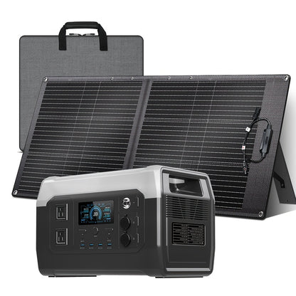 10pcs Adapter 100W/200W Solar Panel|1600W 1024Wh Power Station, LiFePO4 Battery UPS, Supports Series/parallel Connection, Widely Used In Solar Home Systems, 110V AC Socket And Multi-output LED Light, Suitable for Family Campi