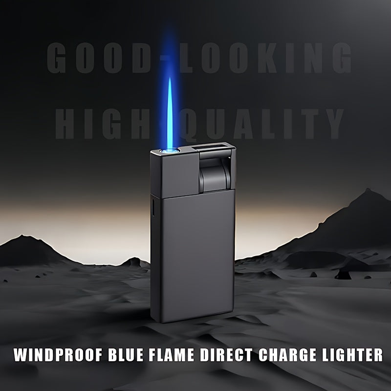 1pc/5pcs Set of Lighters, Butane Lighters, Windproof Lighters, Straight Blue Flame Lighters, Portable Lightweight Lighters, Refillable, Suitable for Outdoor Camping, Barbecue, Hiking, Precise Ignition, Household/Wedding/Party