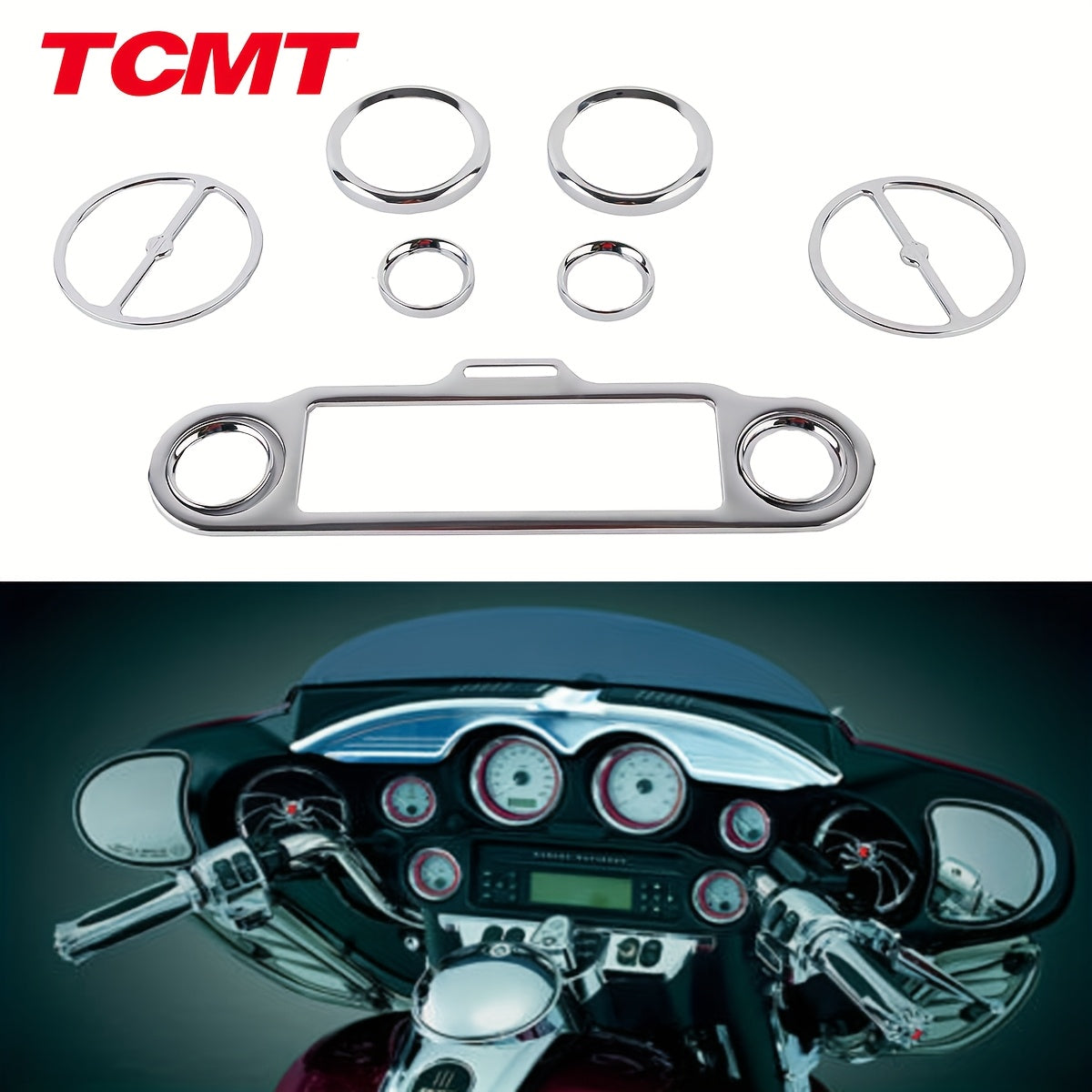 TCMT Inner Fairing Trim Set Compatible with Electra Glide And Street Glide Touring Motorcycles from 1996 to 2013