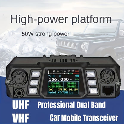 Car Walkie Talkie, Car Mobile Two Way Radio, Large Power Mobile Transceiver, Multi-function Colorful Display, Long Distance Walkie Talkie for Car Truck RV
