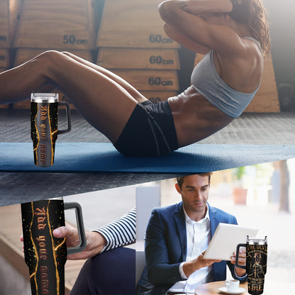 40oz Stainless Steel Tumbler with Lid - Custom Name Print, Double Wall Insulation, Break Resistant, Vacuum Insulated for Hot & Cold Drinks, Perfect for Outdoor Travel, Christmas Gift, Valentine's Day Gift, Spillproof Tumbler