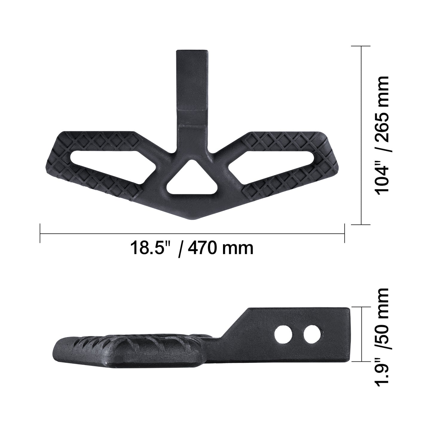 VEVOR Hitch Step for 2" Receiver Universal Trailer Tow Rear Bumper Guard Steel Arrow/elbow type