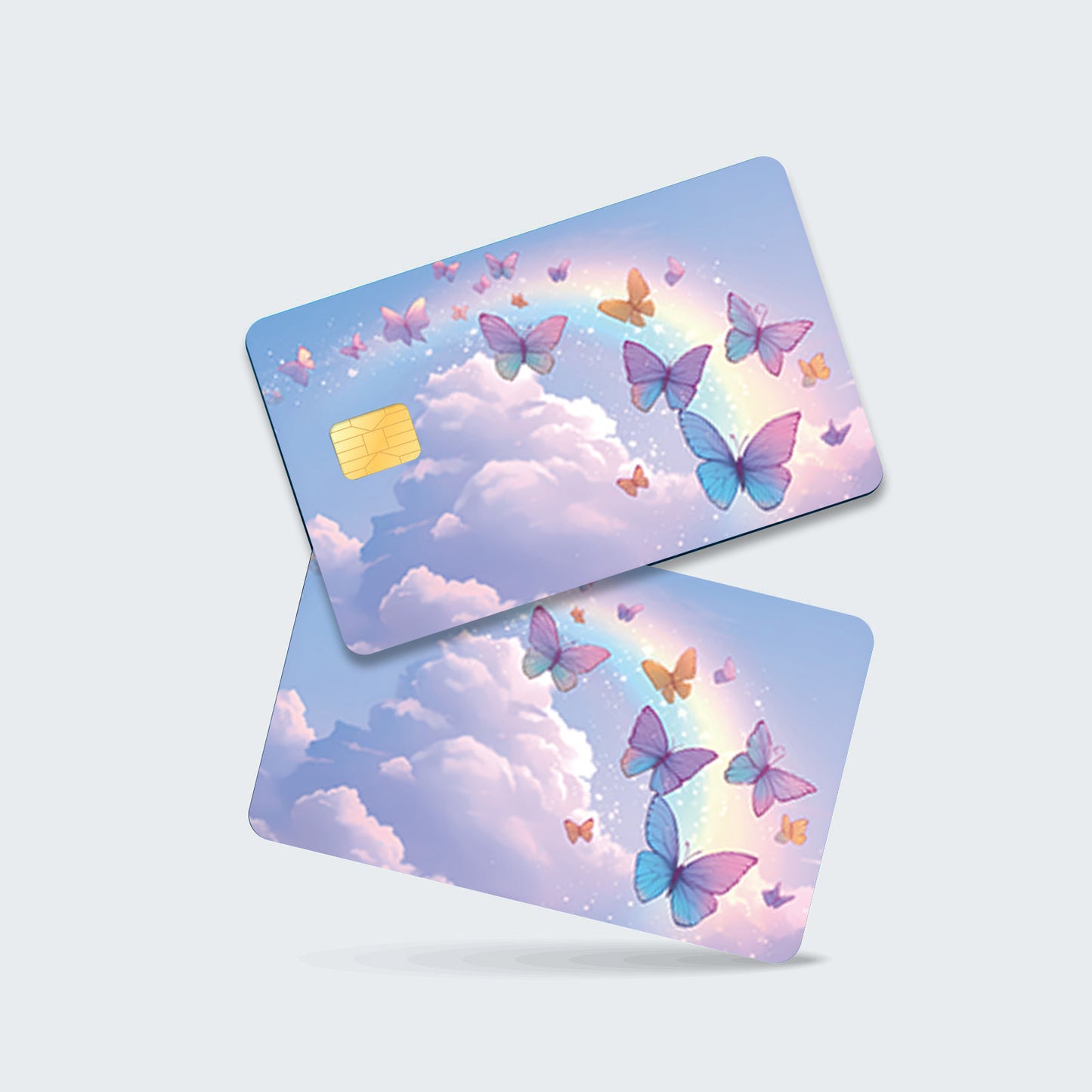 3pcs, 1pc spare Shiny Credit Card Ultra-Thin Light Beige Vinyl Residue-Free Stickers for Credit Cards, Debit Cards, Transportation Cards, Key Cards, Light Beige Protection and Bank Cards