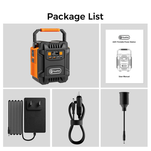 Portable Power Station 200W (Peak 400W) Backup Lithium Battery 172.8Wh Backup Battery Power Supply with 110V AC Outlet DC Port USB QC3.0 Solar Generator Portable Generator for Home Outdoor Camping | Emergency,  Compact Power