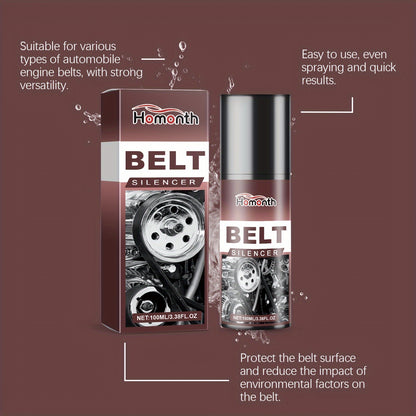 3pcs Engine Belt Silencer, Automobile Belt Lubricant, Engine Noise Reduction Spray, Aging Rubber Protectant And PE Formula Can Enhance Durability And Protection, And Are Used for Automobile Engine Belt Protection And Maintena