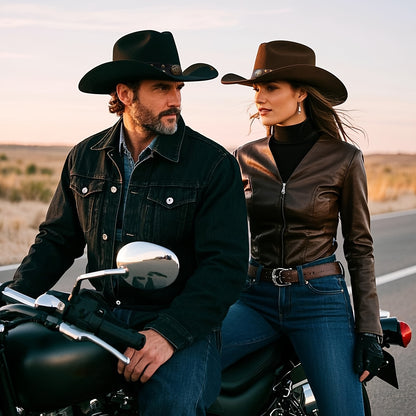 1pc SideWinder Australian Cowboy Leather Hat Unisex Adult For Men And Women Shapeable Outback Western Style Wide Brim, Lightweight Top-Grain Leather, High Quality &, Adjustable Chin Cord, Festival Accessory, Unisex Outdoor He
