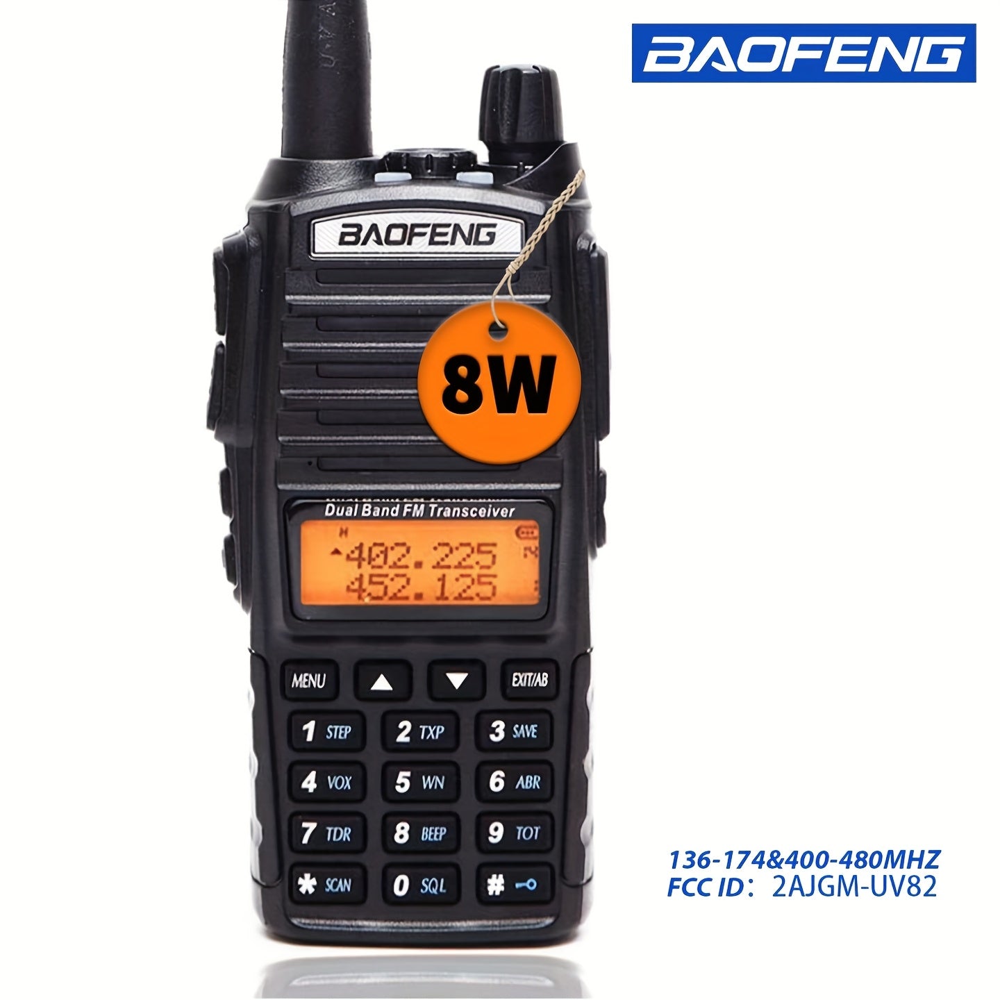 1pc Baofeng 5/8w Walkie Talkie Dual Band Ham Radio CB Amateur Portable Two Way Radio, Long Range UV-82 UHF VHF, Emergency Radio, Longrange Communication, Handheld Radio, Lightweight Radio, Sturdy Build, Reliable Performance,