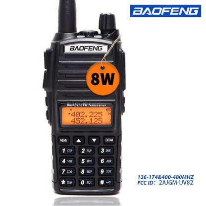 1pc Baofeng 5/8w Walkie Talkie Dual Band Ham Radio CB Amateur Portable Two Way Radio, Long Range UV-82 UHF VHF, Emergency Radio, Longrange Communication, Handheld Radio, Lightweight Radio, Sturdy Build, Reliable Performance,