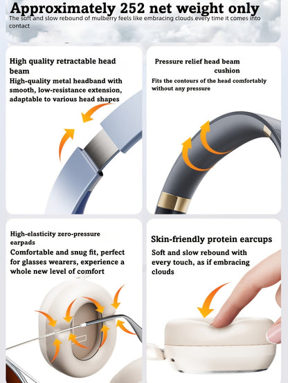[ANC Wireless Headphones] Philips Wireless Bluetooth Headphones with ANC Hybrid Active Noise Cancelling | Over-Ear HiFi Surround Sound, 80 Hours Playtime, Five ENC Noise Cancelling, for iPhone and Android