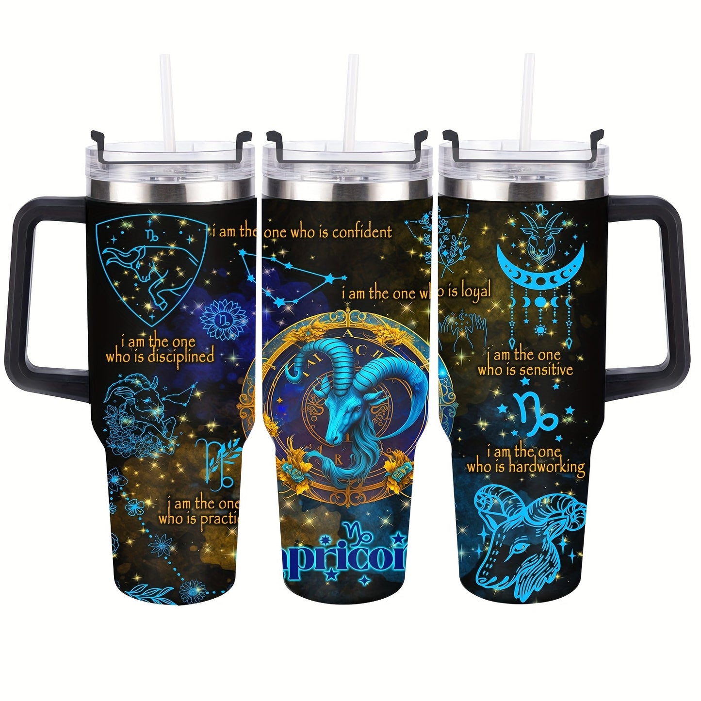 40oz Constellation-Themed Stainless Steel Tumbler with Lid - Double Wall Insulated, Break-Resistant Water Bottle for All Seasons - Perfect for Outdoor Adventures & Holiday Gifts, Vacuum Insulated, Summer Winter Drinkware, Bes