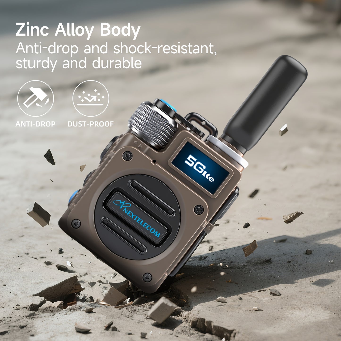 5G/4G LTE Long Distance Walkie Talkie G6S Two Way Radio SIM Card Installed No Monthly Fee Long Range Nationwide Push To Talk Cellular POC Handheld For Adults Outdoor Activities Hunting Camping Construction Business Use
