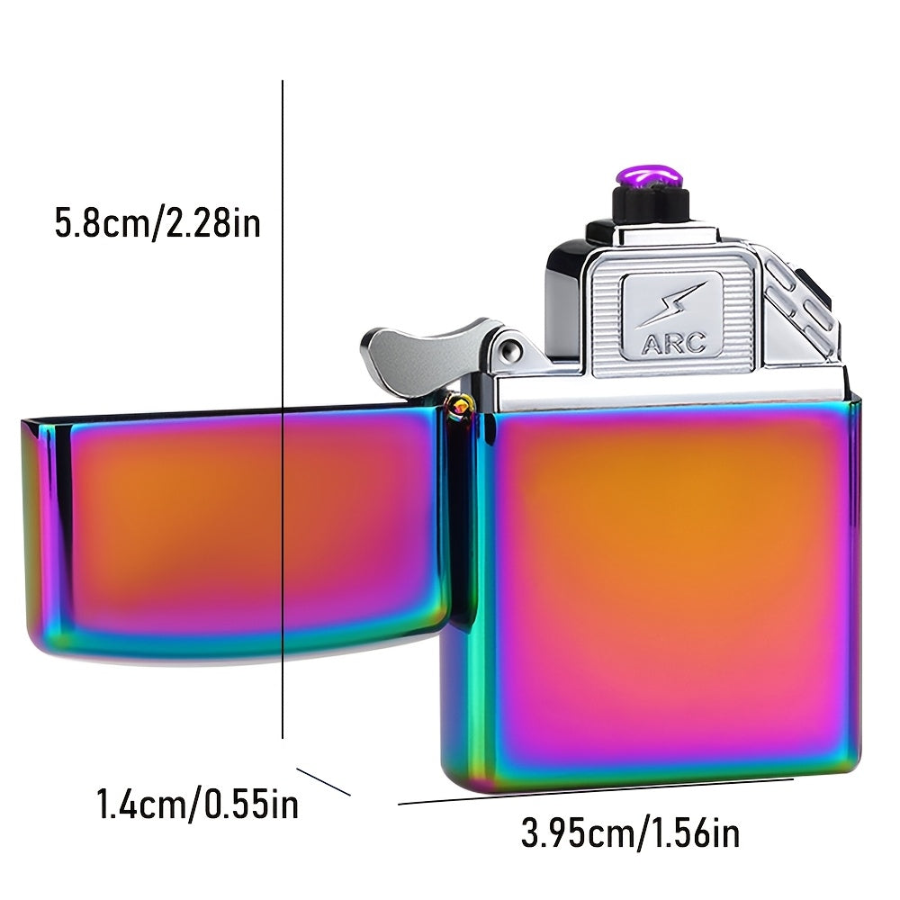 Silent USB Rechargeable Lighter - Portable Flame Blower, Suitable for Outdoor Barbecues, Camping, Home Use - Metal and Plastic, Compatible with Electric, Gas, Induction Stoves, Ideal Christmas and Halloween Gift