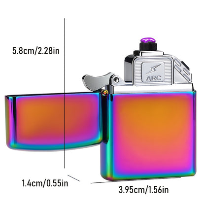 Silent USB Rechargeable Lighter - Portable Flame Blower, Suitable for Outdoor Barbecues, Camping, Home Use - Metal and Plastic, Compatible with Electric, Gas, Induction Stoves, Ideal Christmas and Halloween Gift