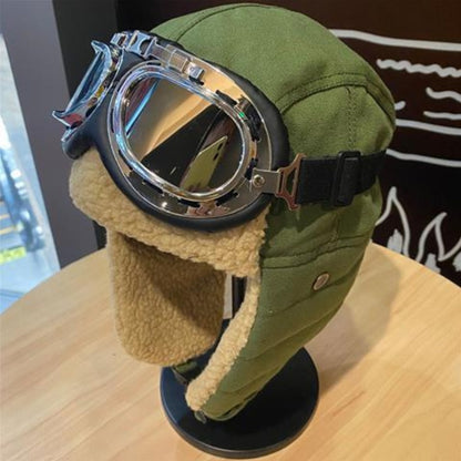 Unisex Winter Outdoor Hat with Goggles, Thickened Lining and Warm Ear Flaps for Cycling Ski Activities, Winter Hats For Men, Winter Hats For Women, Snow Hat, Winter Thermal Hat, Winter Goggles, Ski Helmet With Goggles, Winter