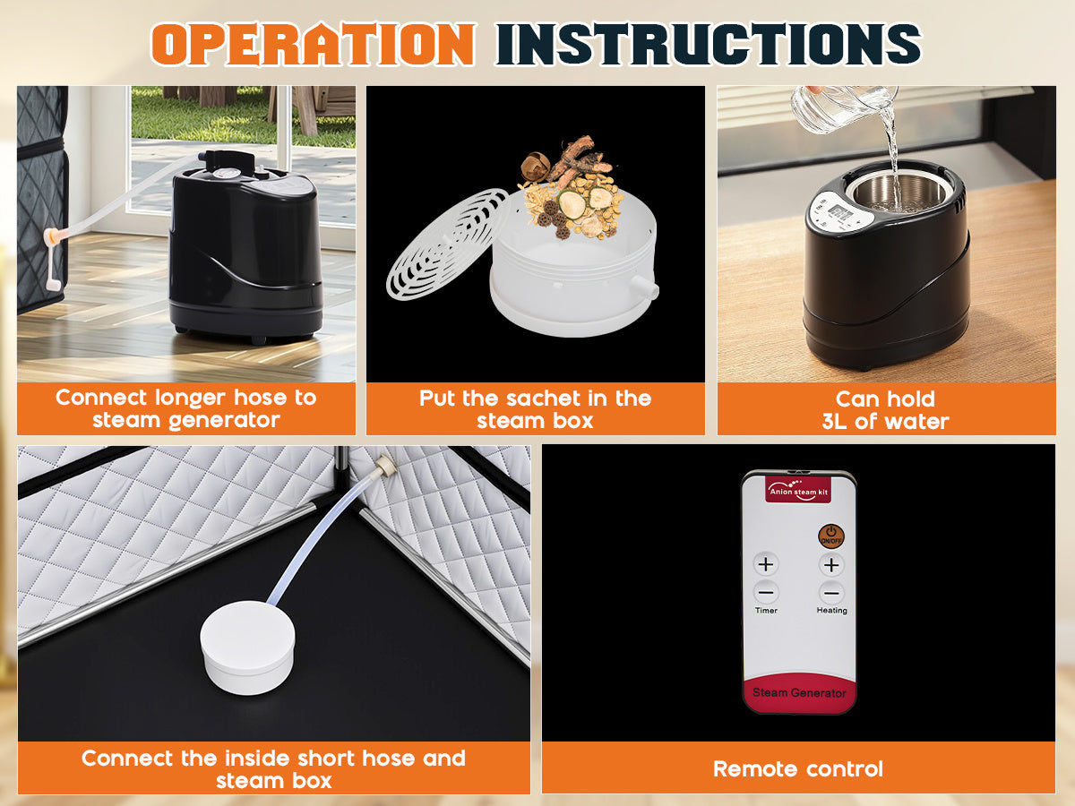 LUXOAK Portable for home Steam Sauna Tent for Two - No Electricity Needed, Quick Setup & Compact Design with Ventilation System, Spacious Interior for Couples, Gym, Spa, or Personal Use - Ideal for Home, Travel, or Commercial