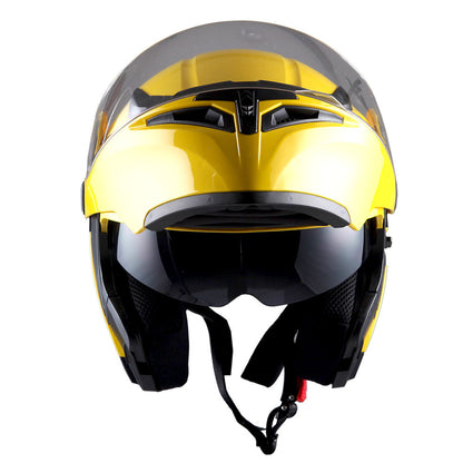 MOTORCYCLE MODULAR FULL FACE HELMET FLIP UP DUAL VISOR HELMET