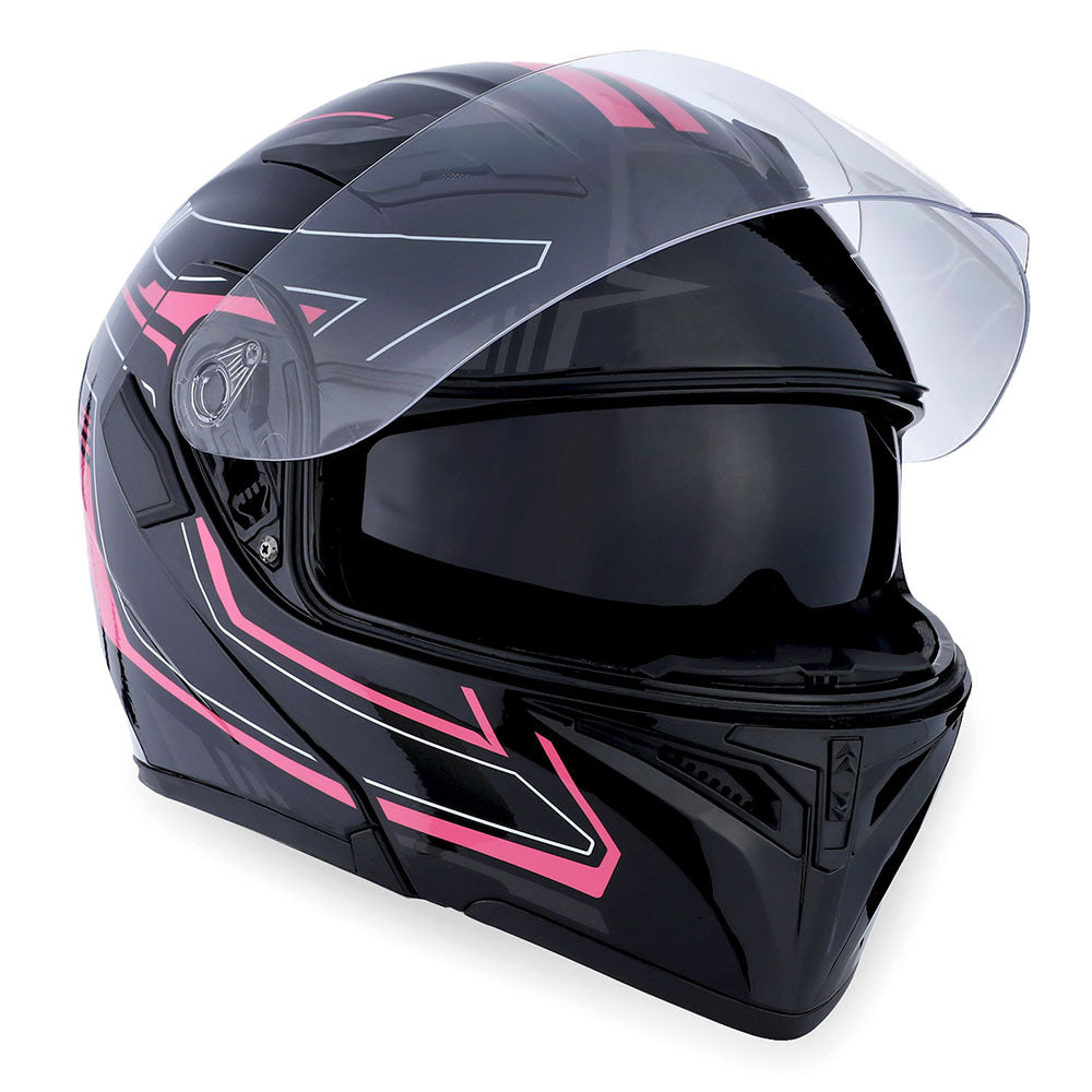 MOTORCYCLE MODULAR FULL FACE HELMET FLIP UP DUAL VISOR HELMET