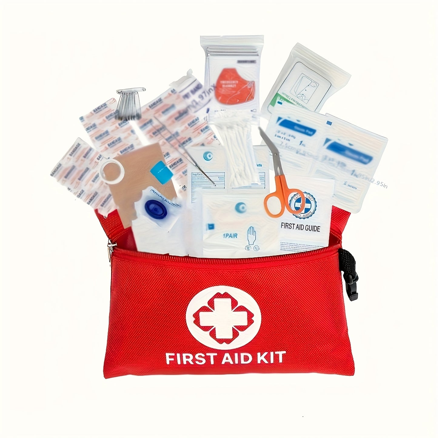 110/184pcs First Aid Kit for Car, Multi-Purpose Emergency Medical Supplies Portable Medical Bag, Camping Multi-Functional First Aid Bag Outdoor Home Emergency Bag Outdoor Hiking Camping Accessories