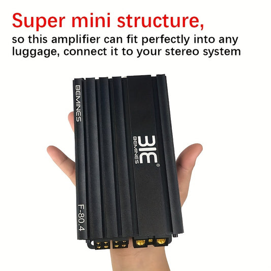 Palm-sized Amplifier, Super , Max. 3200W High-power   Amplifier, Class D 4-channel, with High-efficiency Heatsink