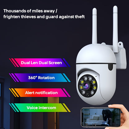 JOOAN 2pcs Wireless WiFi Security Camera System 1080P HD Indoor/Outdoor-like (No) /Pet/Camera Monitoring, PTZ (Pan/Tilt/Zoom), Two-Way Audio, Night Vision, Motion Detection, 2.4G Wi-Fi Smart Home Surveillance Cameras with