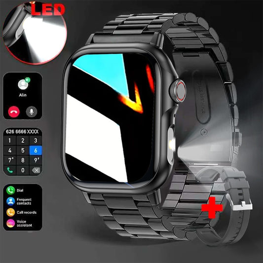 Brand New HD Full Touch Smart Watch/Fitness Band for Men and Women - Wireless Calling/Texting/Multiple Sports Modes/Remote Camera Control/Fitness Tracker, Compatible with Android and iPhone, USB Charging, Alloy Case/Silicone
